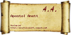 Apostol Anett névjegykártya